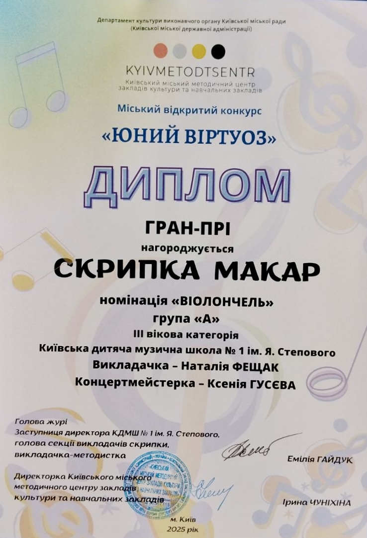 Юний Віртуоз 2025